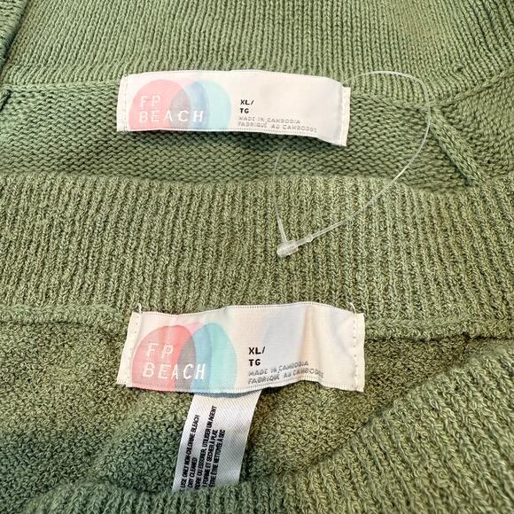 Free People Green V-Neck Sweater - Picture 7 of 9